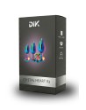 3 plugs coeur Crystal Heart métal arc-en-ciel - DIK